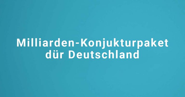 Milliarden-Konjunkturpaket für Deutschland